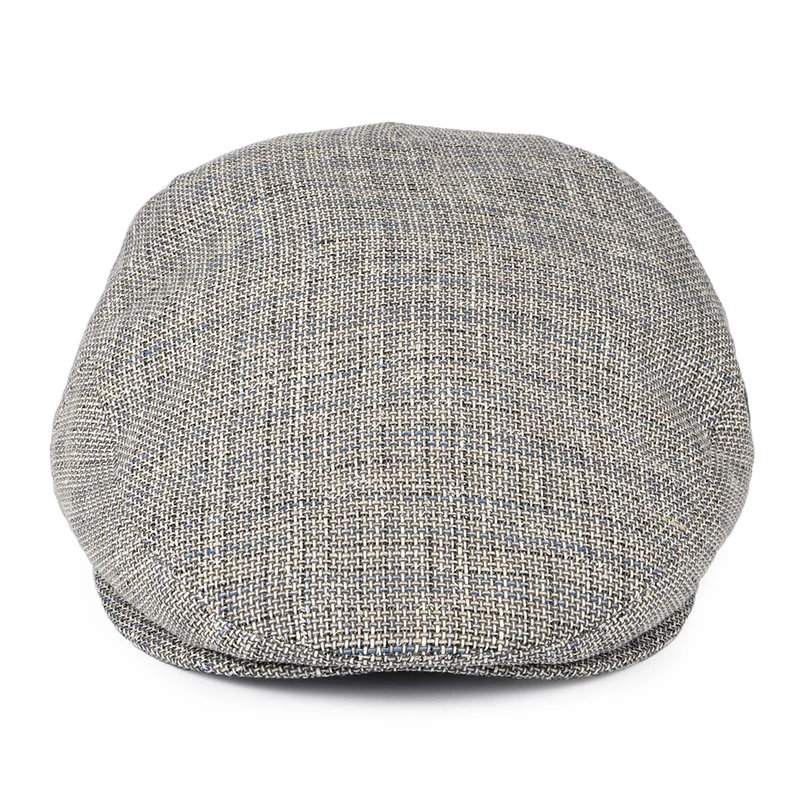 Casquette Plate en Lin et Coton gris-bleu CITY SPORT