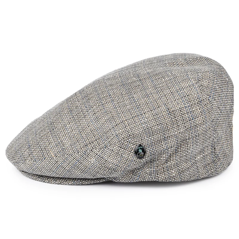 Casquette Plate en Lin et Coton gris-bleu CITY SPORT