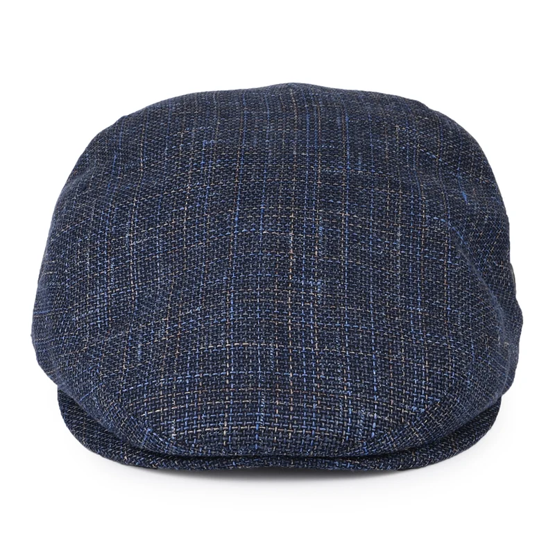 Casquette Plate en Lin et Coton bleu marine CITY SPORT