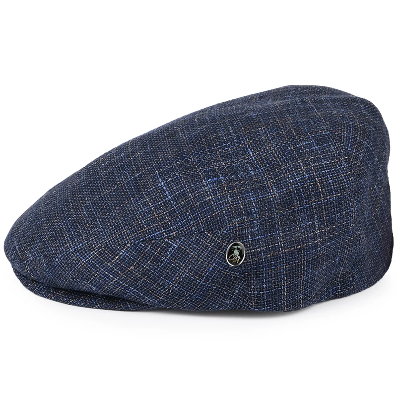 Casquette Plate en Lin et Coton bleu marine CITY SPORT
