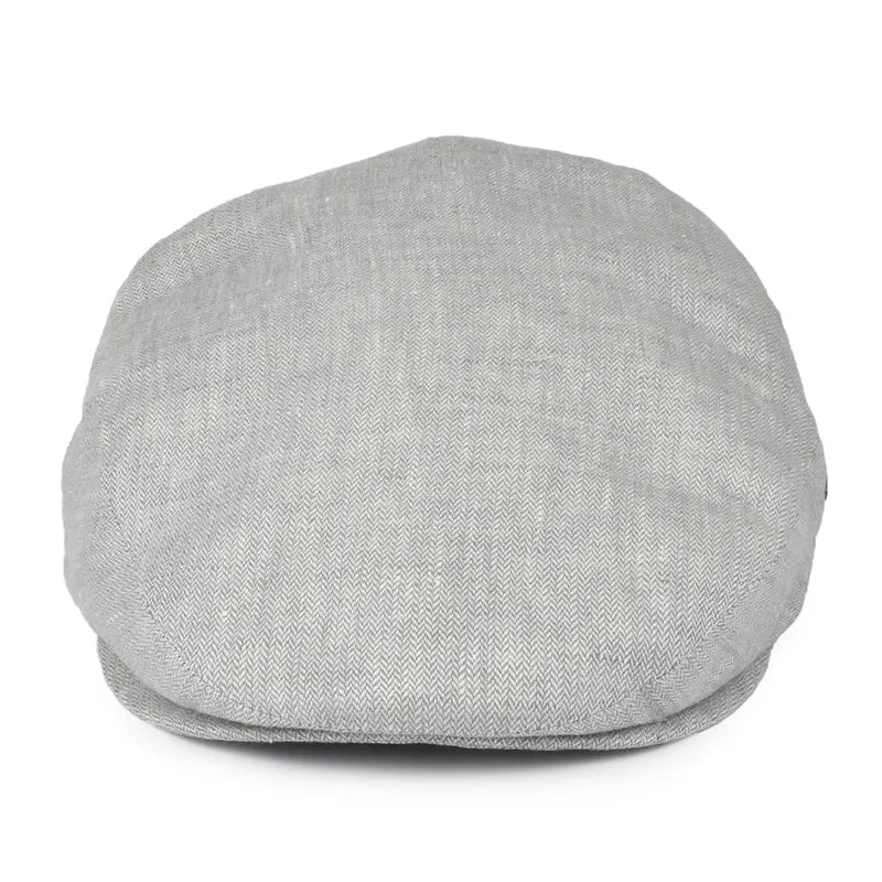 Casquette Plate en Lin à Micro Chevrons bleu glacé CITY SPORT