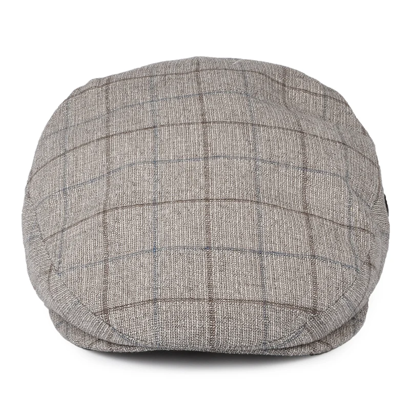 Casquette Plate à Carreaux marron clair CITY SPORT