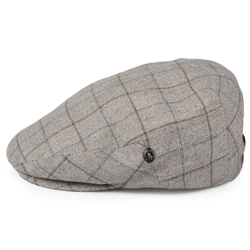 Casquette Plate à Carreaux marron clair CITY SPORT