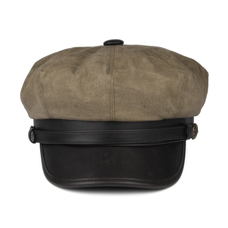 Casquette de Motard Rebelle beige britannique JAXON & JAMES - VENTE EN GROS