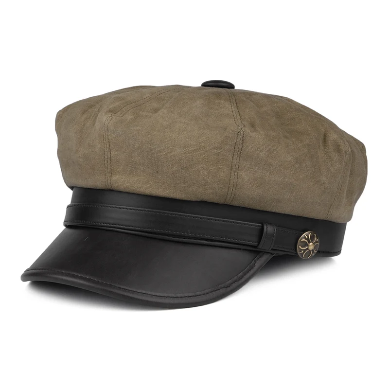 Casquette de Motard Rebelle beige britannique JAXON & JAMES