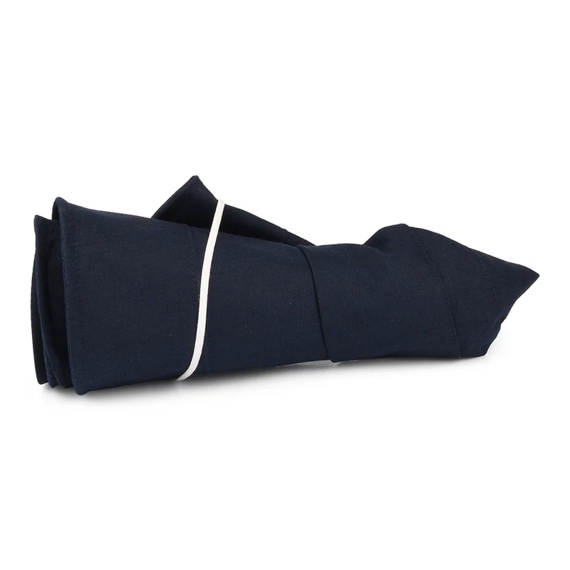 Chapeau Été en Lin et Coton Pliable Monaco bleu marine SUR LA TÊTE