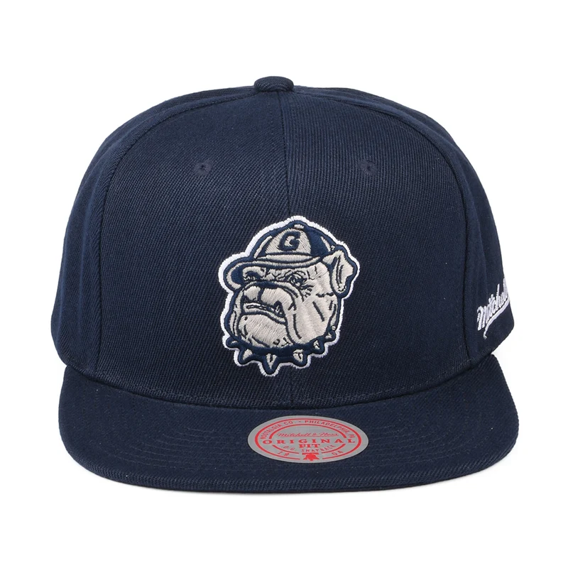 Casquette Snapback English Dropback Georgetown Hoyas bleu marine MITCHELL & NESS