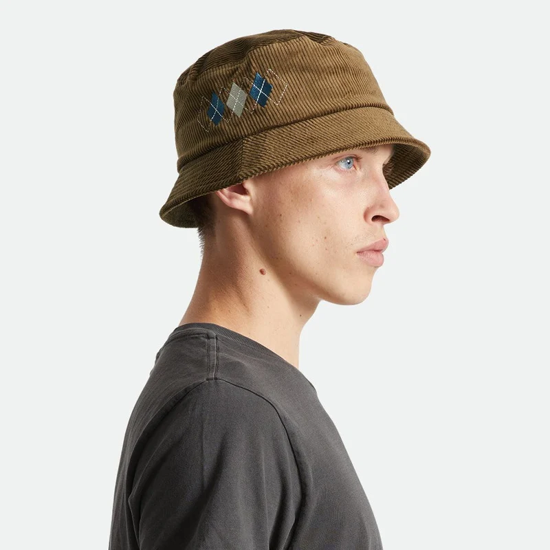 Chapeau Bob Pliable en Velours Côtelé Gramercy marron BRIXTON