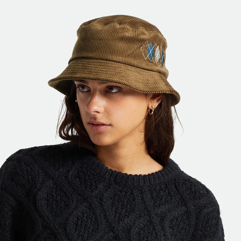 Chapeau Bob Pliable en Velours Côtelé Gramercy marron BRIXTON