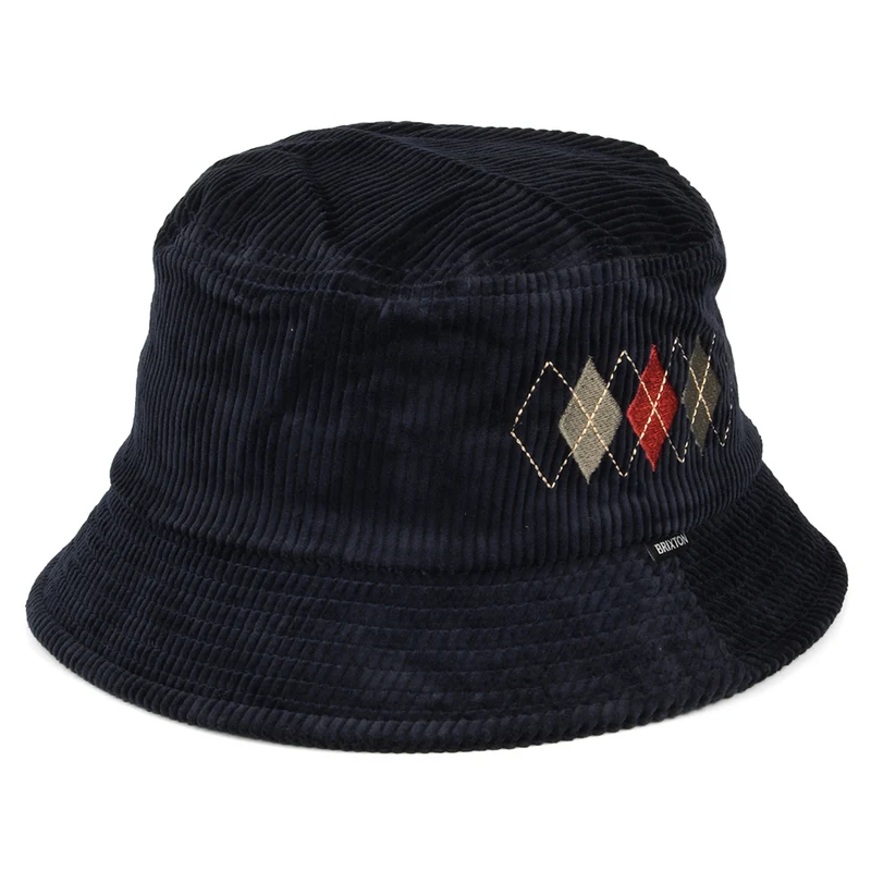 Chapeau Bob Pliable en Velours Côtelé Gramercy bleu marine délavé BRIXTON