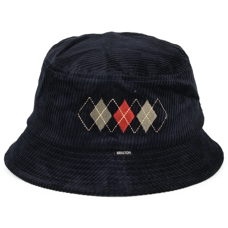 Chapeau Bob Pliable en Velours Côtelé Gramercy bleu marine délavé BRIXTON