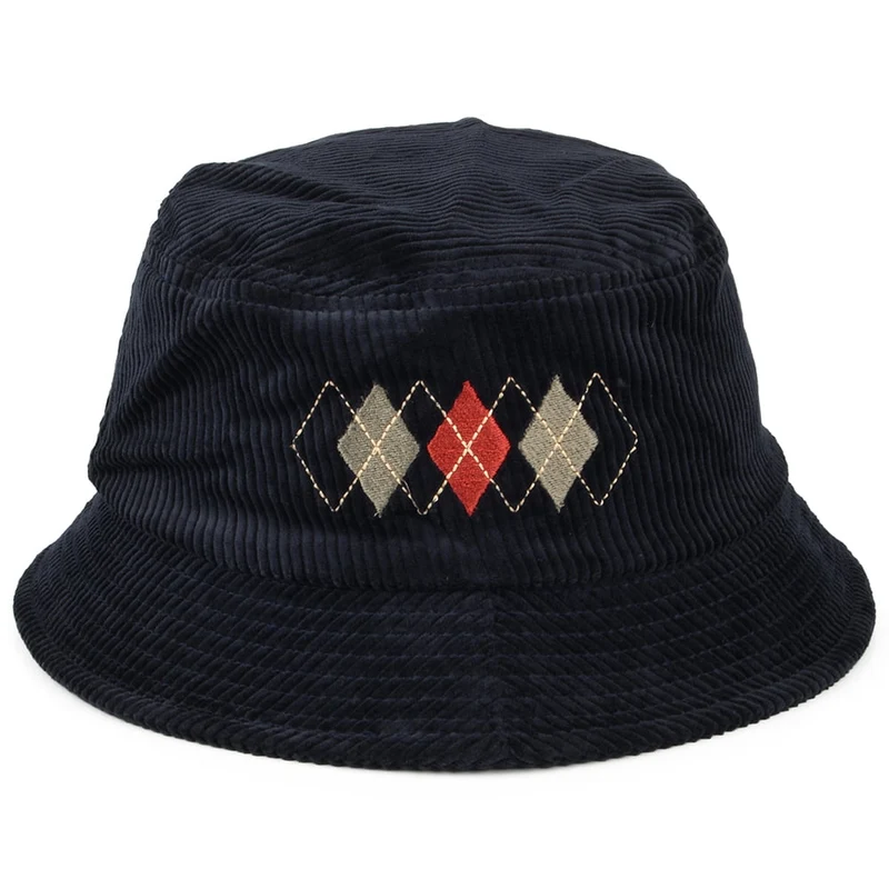Chapeau Bob Pliable en Velours Côtelé Gramercy bleu marine délavé BRIXTON
