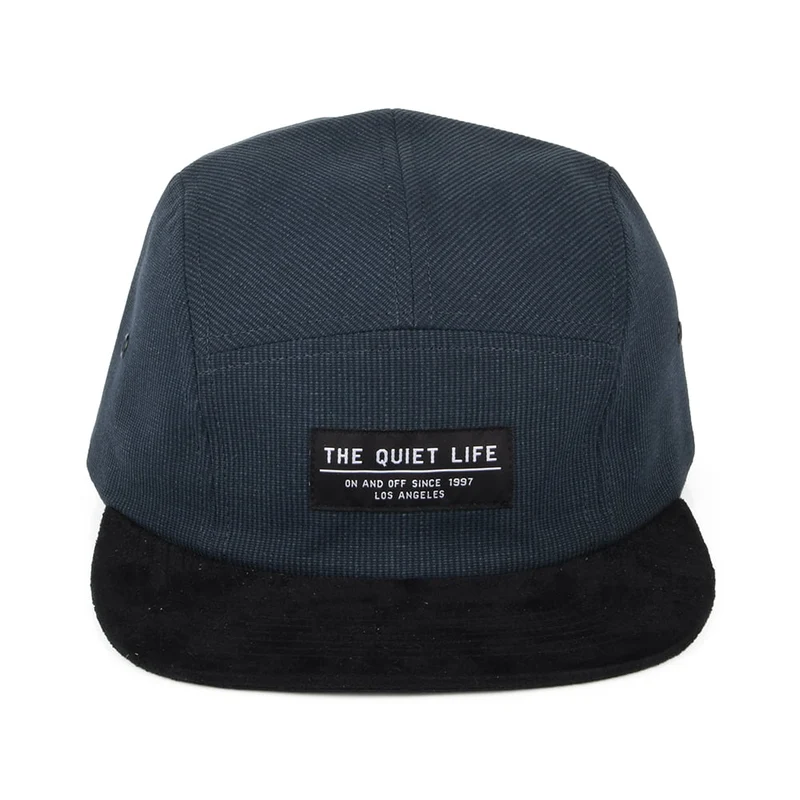 Casquette 5 Panel Cord Combo bleu marine-noir THE QUIET LIFE
