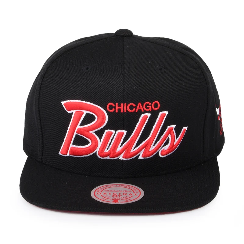 Casquette Snapback NBA Foundation Script Chicago Bulls noir MITCHELL & NESS