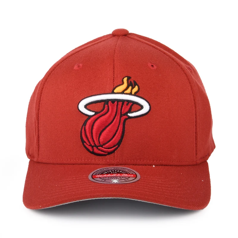 Casquette Snapback NBA Team Ground Stretch Miami Heat bordeaux MITCHELL & NESS