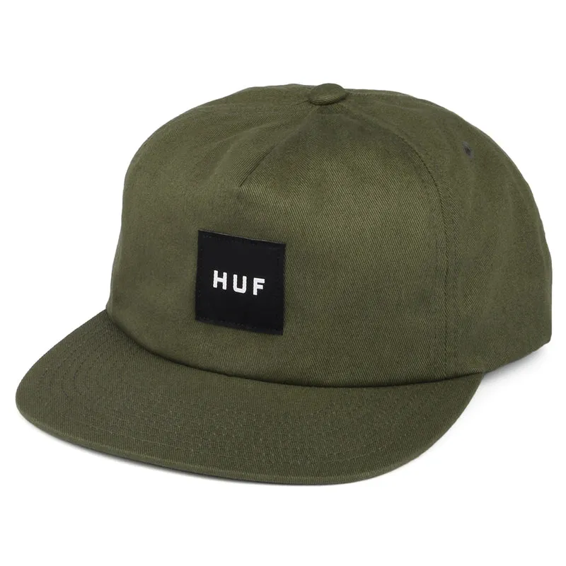 Casquette Snapback Non Structurée Box Logo olive HUF