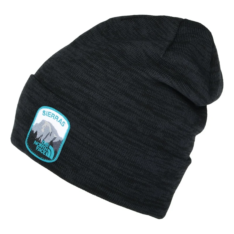 Bonnet Embroidered Earthscape noir chiné THE NORTH FACE