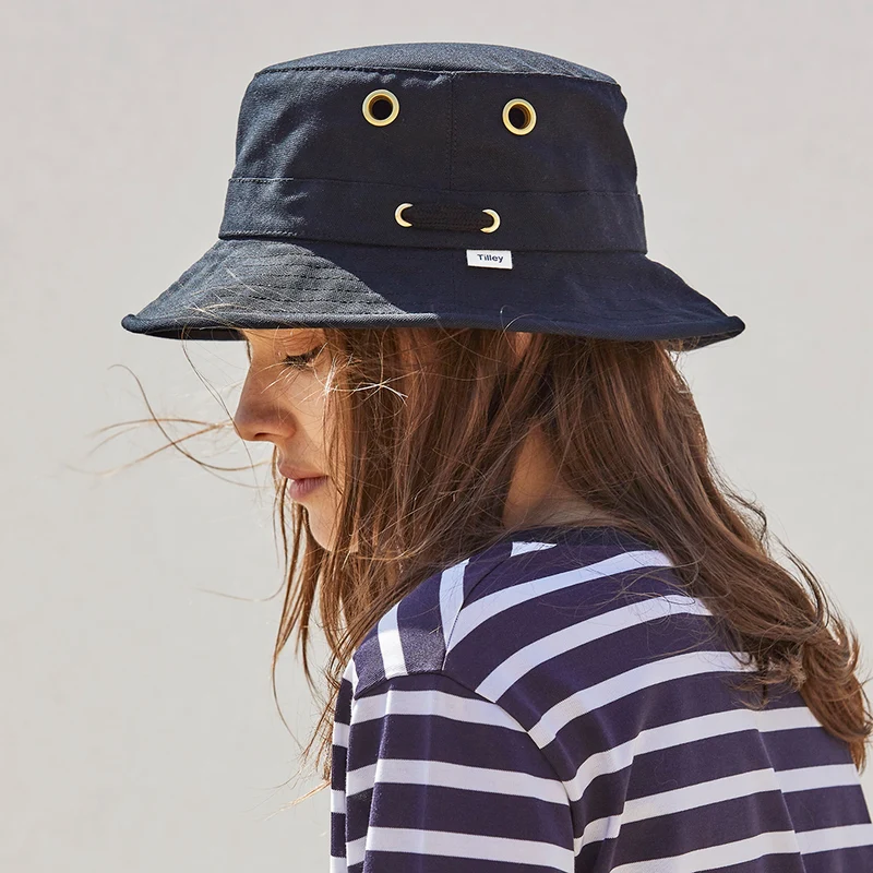 Chapeau Bob en Toile de Coton Iconic T1 bleu marine TILLEY