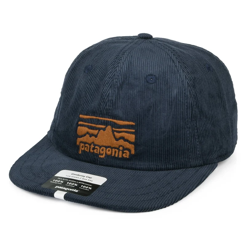 Casquette Snapback en Velours Côtelé Fitz Roy Rambler bleu marine PATAGONIA