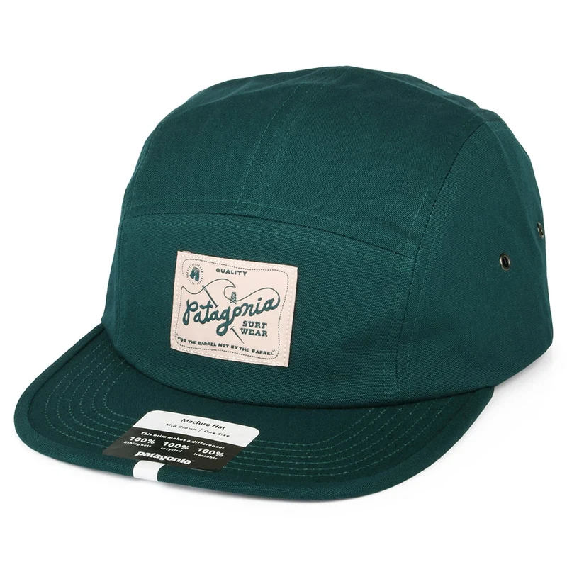 Casquette 5 Panel en Coton Bio Maclure vert foncé PATAGONIA