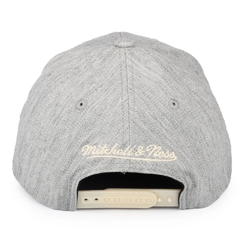 Casquette Snapback NBA Team Heather Milwaukee Bucks gris chiné MITCHELL & NESS