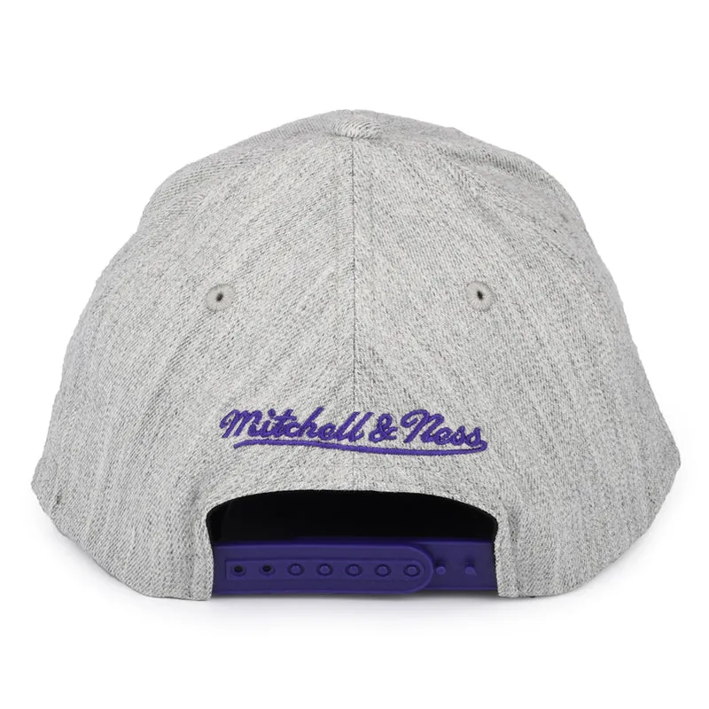 Casquette Snapback NBA Team Heather Stretch L.A. Lakers gris chiné MITCHELL & NESS