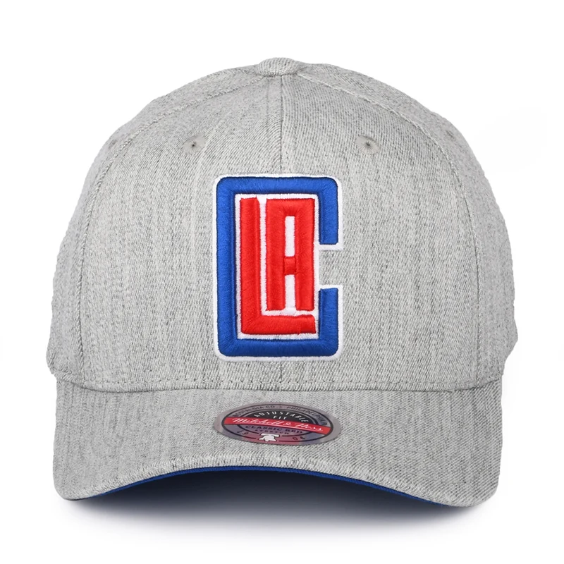 Casquette Snapback NBA Team Heather Stretch L.A. Clippers gris chiné MITCHELL & NESS