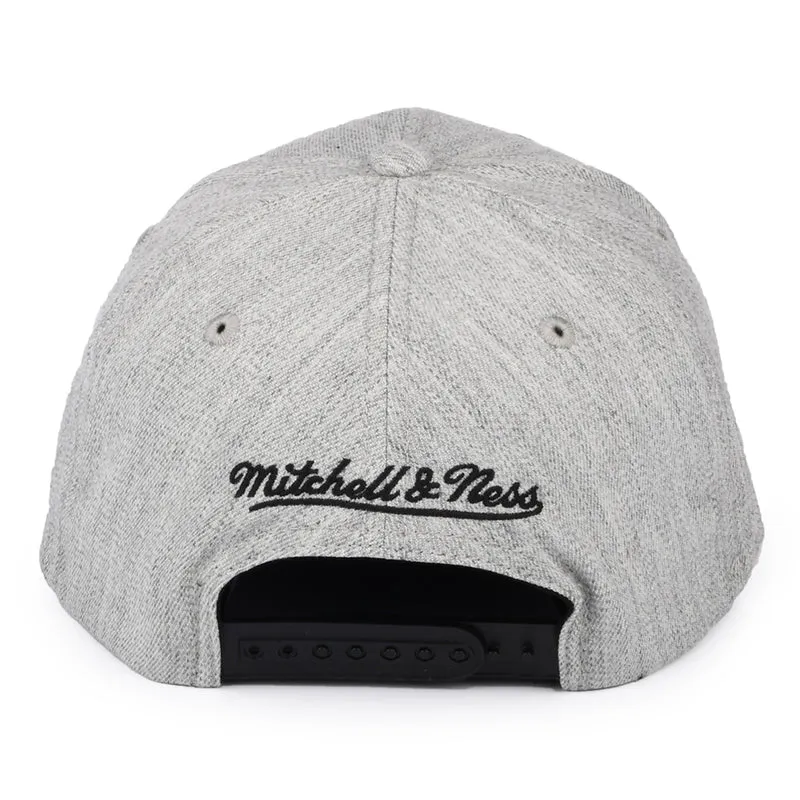 Casquette Snapback NBA Team Heather Stretch Brooklyn Nets gris chiné MITCHELL & NESS
