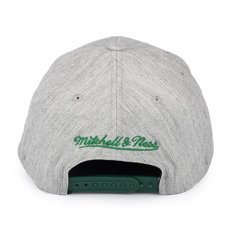 Casquette Snapback NBA Team Heather Stretch Boston Celtics gris chiné MITCHELL & NESS