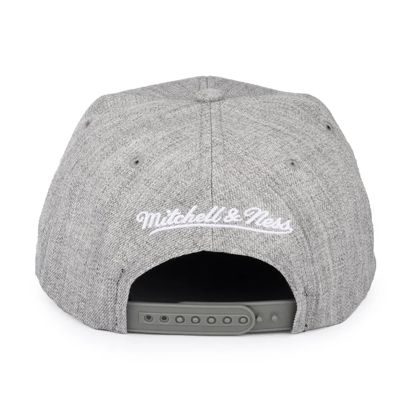 Casquette Snapback Hi Density gris chiné MITCHELL & NESS