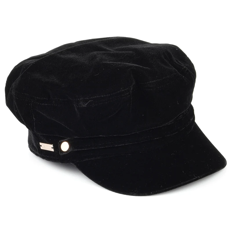 Casquette de Marin en Velours Odile noir BETMAR