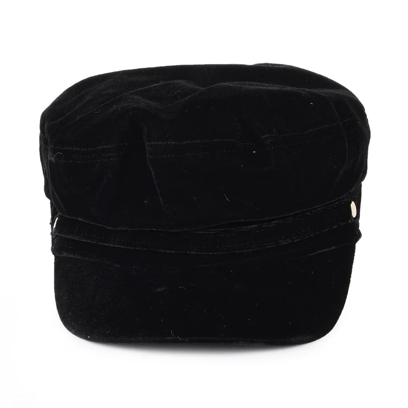 Casquette de Marin en Velours Odile noir BETMAR