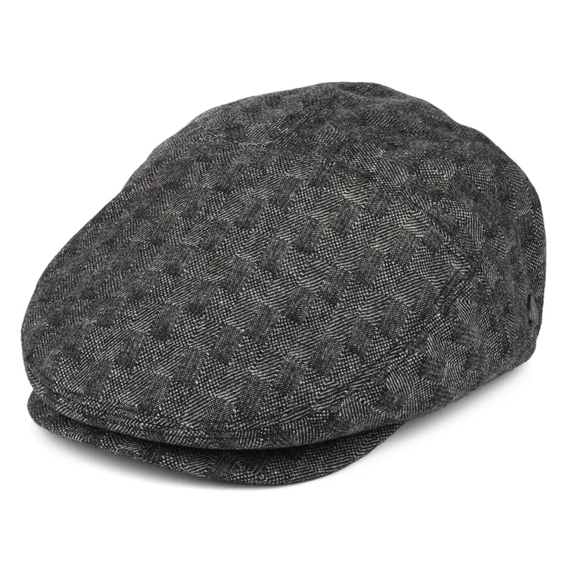 Casquette Plate en Laine Mélangée Becker noir BAILEY