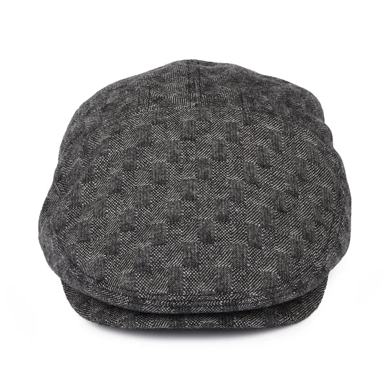 Casquette Plate en Laine Mélangée Becker noir BAILEY
