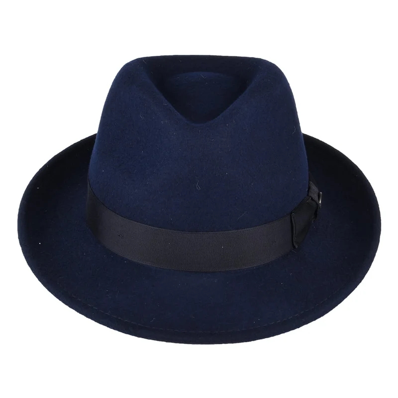 Chapeau Trilby en Laine Feutrée Maglor bleu marine BAILEY