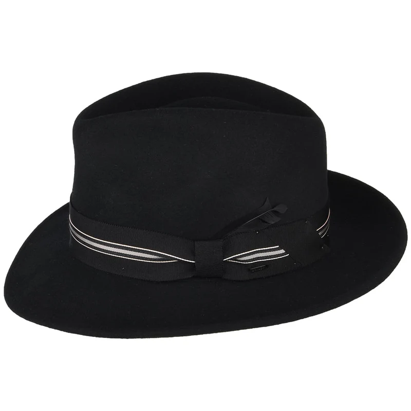 Chapeau Fedora en LiteFelt Marack noir BAILEY