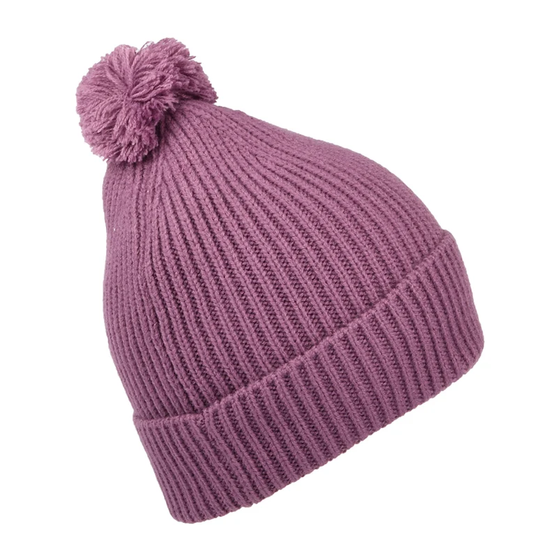 Bonnet à Pompon Logo Box violet THE NORTH FACE