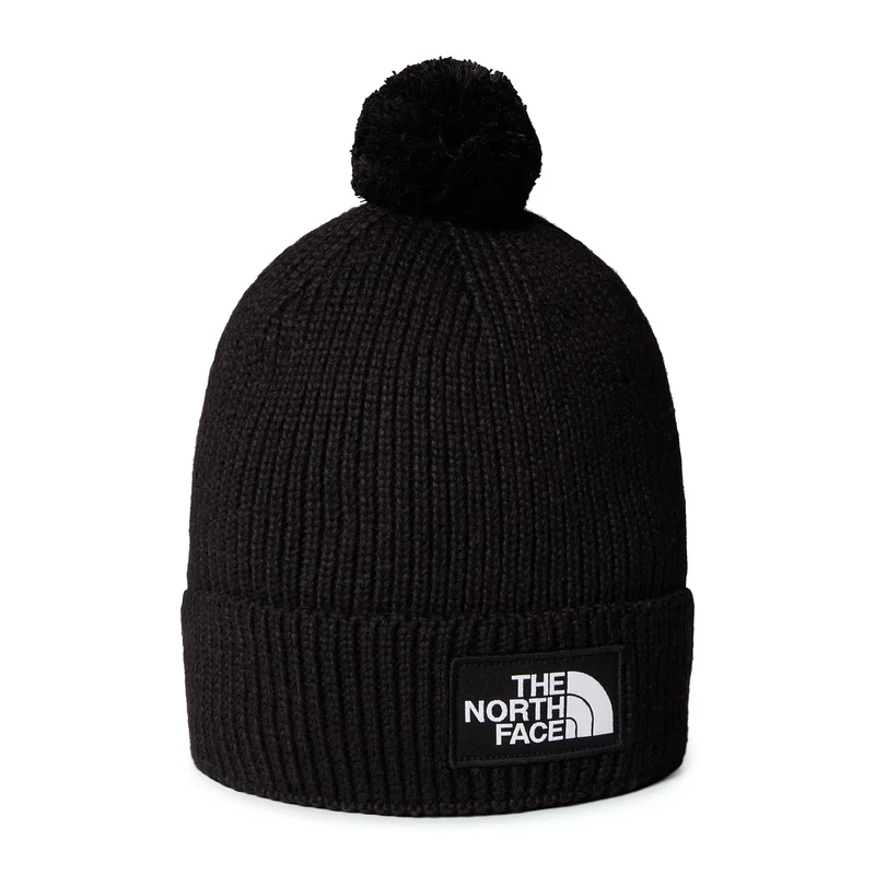 Bonnet à Pompon Recyclé TNF Logo Box Pom noir THE NORTH FACE