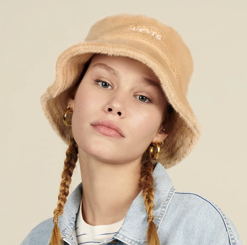 Chapeau Bob Femme en Fausse Fourrure Cozy crème LEVI'S