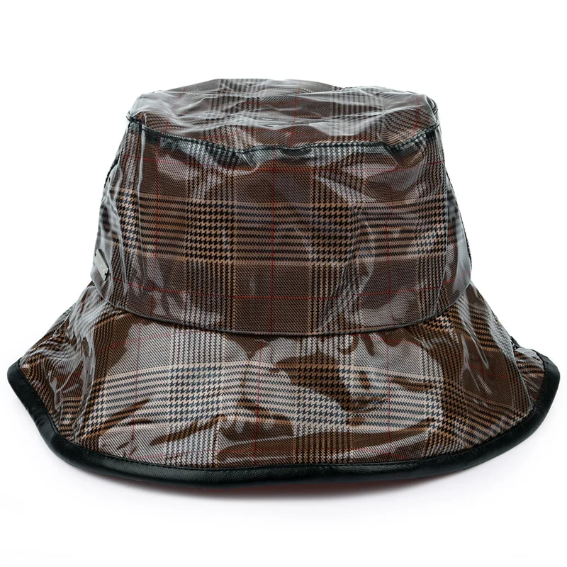 Chapeau Bob en Vinyle de Pluie camel SEEBERGER