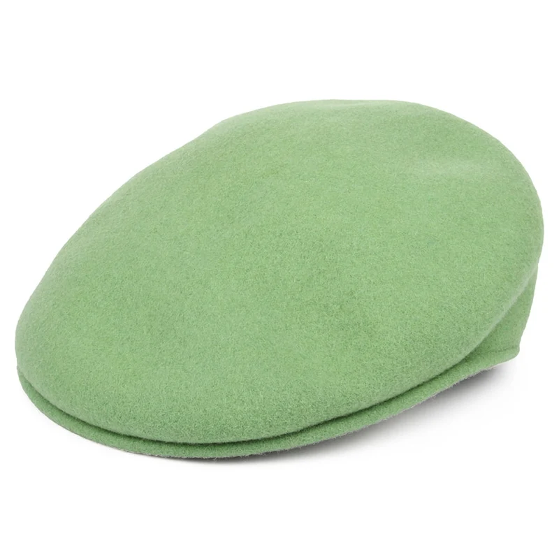 Casquette Plate en Laine 504 vert KANGOL