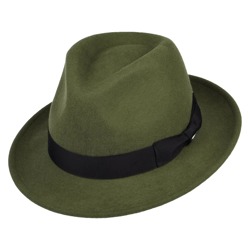 Chapeau Trilby en Laine Feutrée Maglor forêt BAILEY