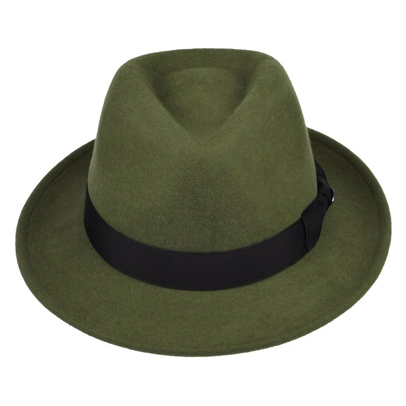 Chapeau Trilby en Laine Feutrée Maglor forêt BAILEY