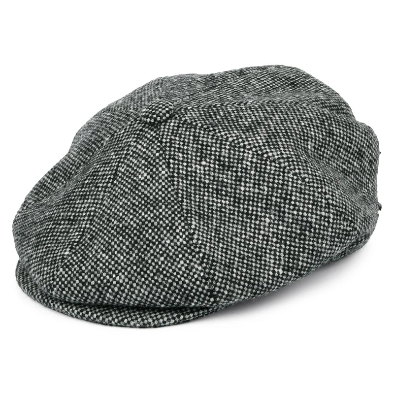 Casquette Gavroche Italienne en Tweed Galvin noir BAILEY