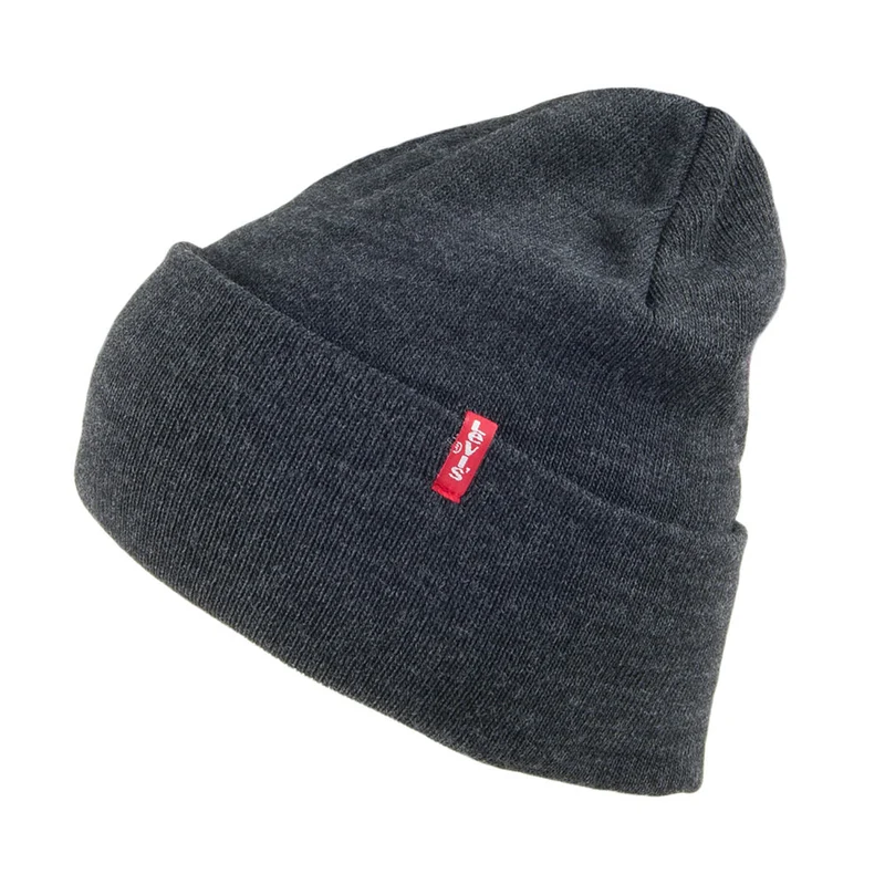 Bonnet Long New anthracite avec Étiquette rouge LEVI'S