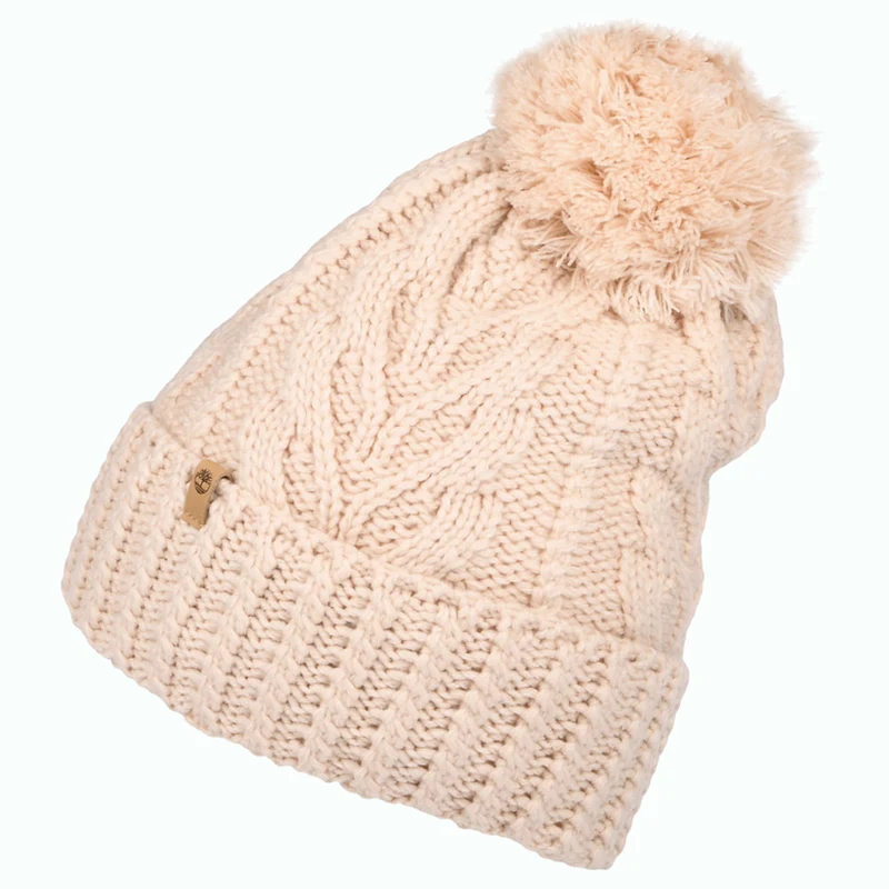 Bonnet à Pompon à Torsades Premium rose TIMBERLAND