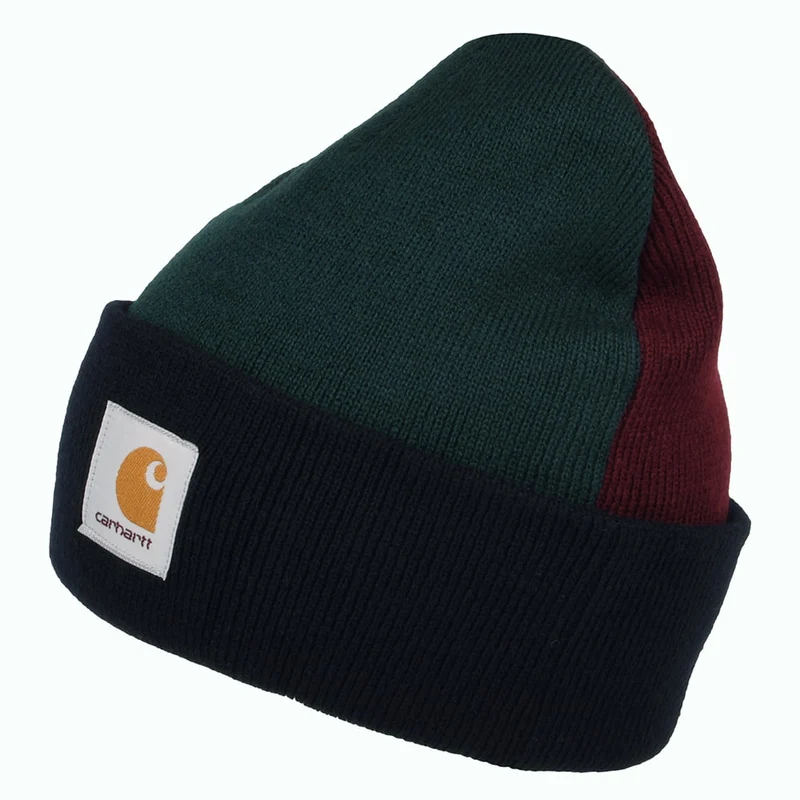 Bonnet Triple bleu marine-vert-vin CARHARTT WIP