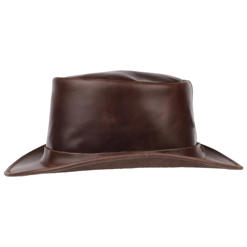 Chapeau Haut de Forme en Cuir marron JAXON & JAMES