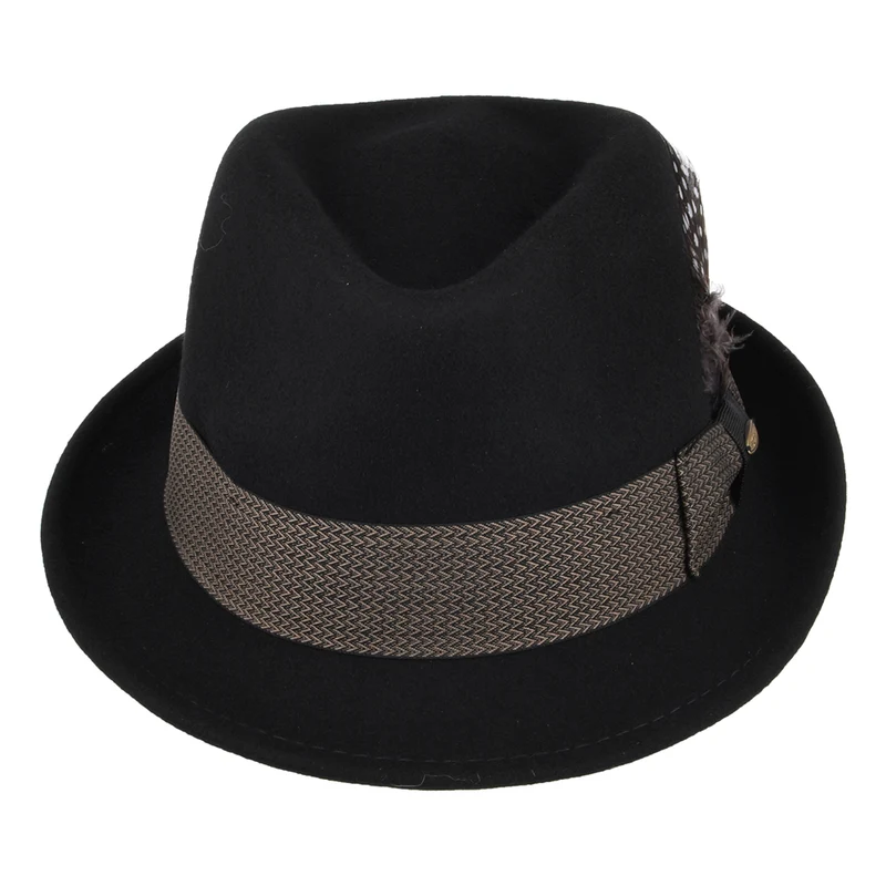 Chapeau Trilby en Laine Feutrée Déformable Rexburg noir SCALA