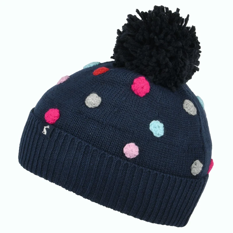 Bonnet à Pompon Enfant Bella Pom Pom bleu marine JOULES